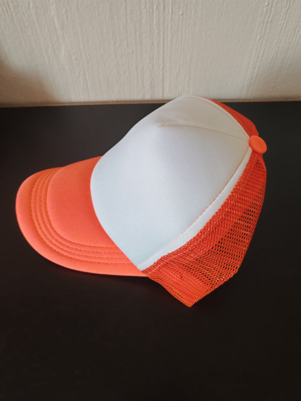 Unisex Adjustable Trucker Cap with Mesh Back and Curved Brim