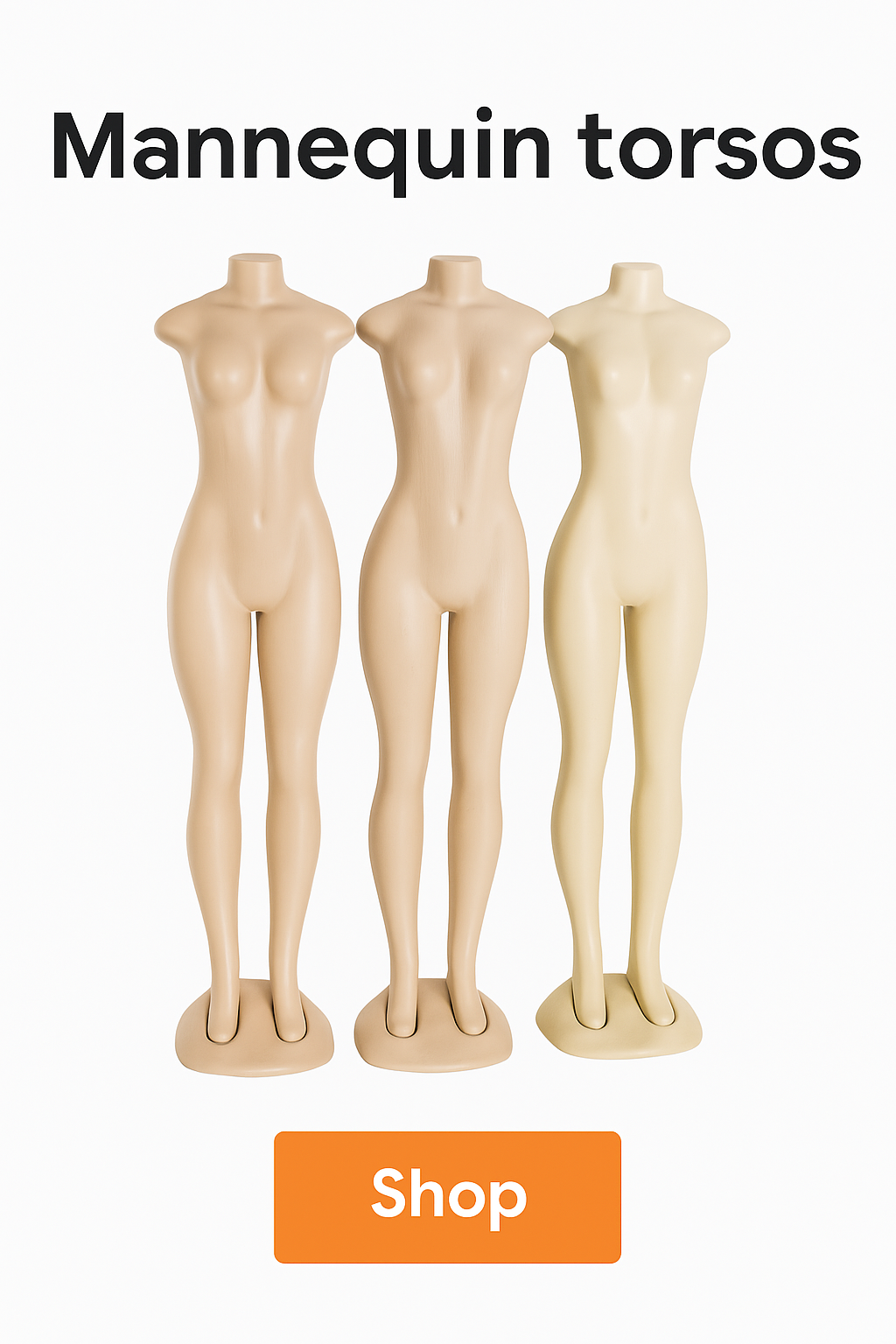 160cm Female Mannequin Torso with Stand – Full Body Display