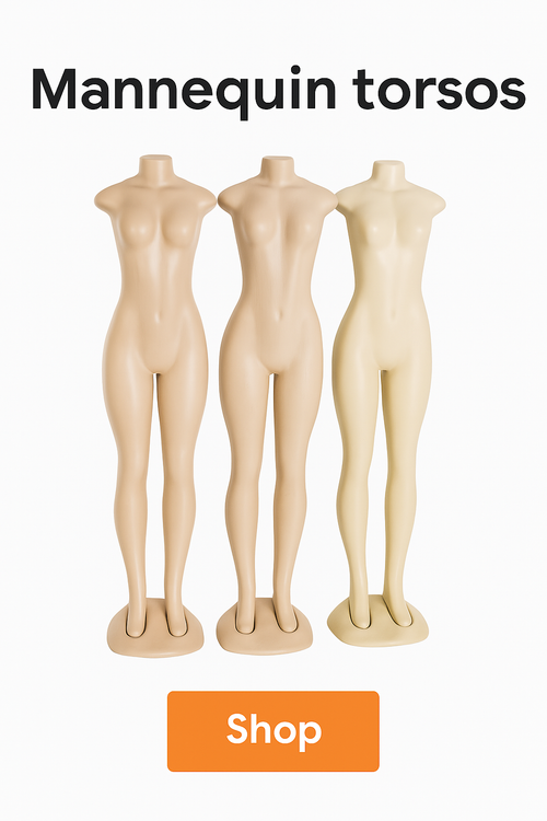 160cm Female Mannequin Torso with Stand – Full Body Display