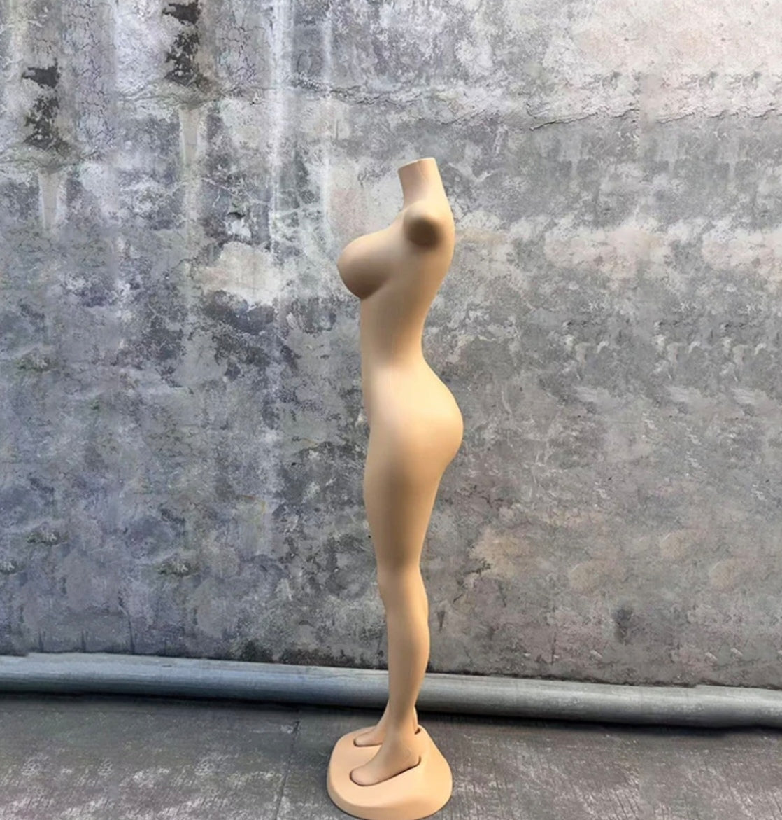 160cm Curvy Female Mannequin – PVC Full Body Busty Display Stand with Base