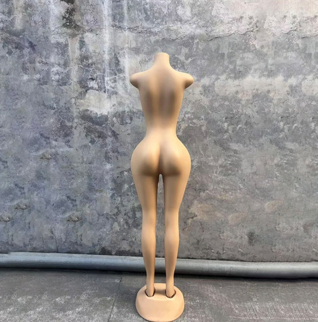 160cm Curvy Female Mannequin – PVC Full Body Busty Display Stand with Base