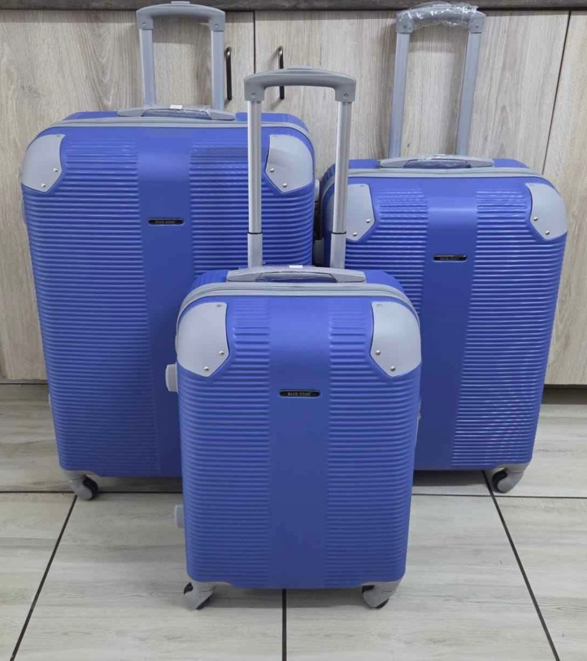 3-Piece ABS Hard-Shell Luggage/Suitcase Set with 360° Spinner Wheels & TSA Lock