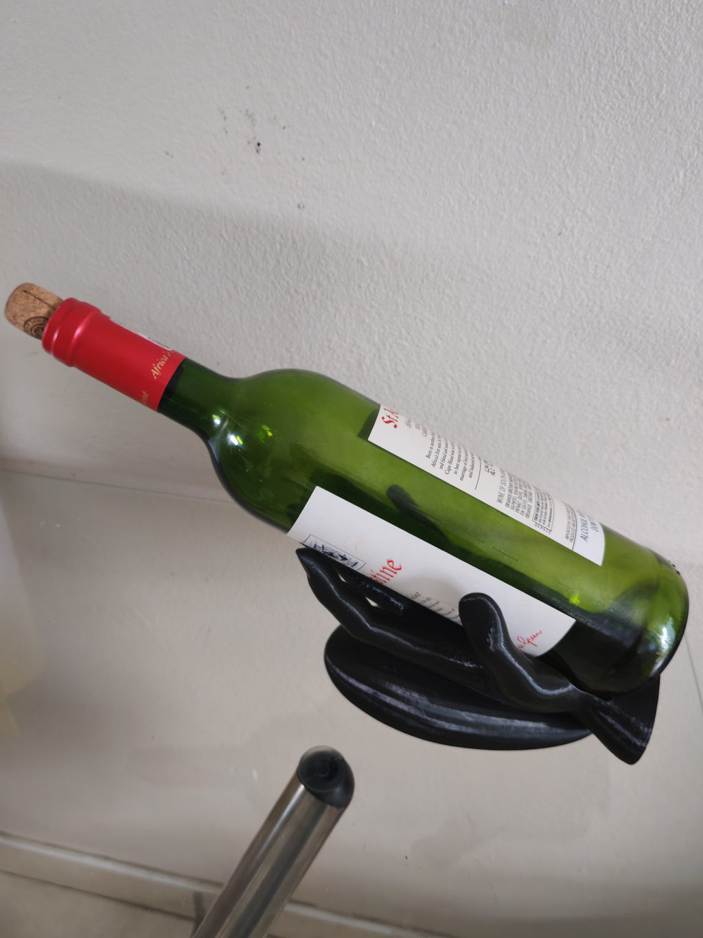 3D Printed Hand Wine Holder – Modern Decorative Bottle Stand for Home & Bar Display