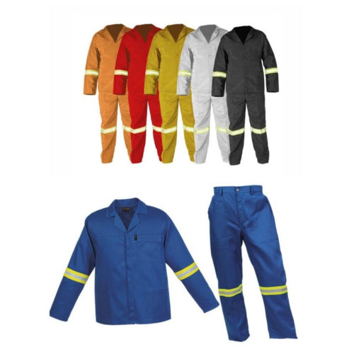 Two-Piece Reflective Workwear and Overall Set – Durable Safety Uniform for Industrial & Construction Use