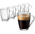 6-Piece Glass Mug Set – 310ml Clear Coffee & Tea Cups