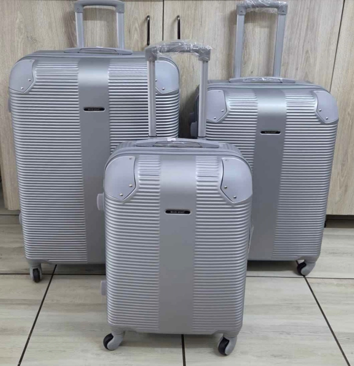 3-Piece ABS Hard-Shell Luggage/Suitcase Set with 360° Spinner Wheels & TSA Lock