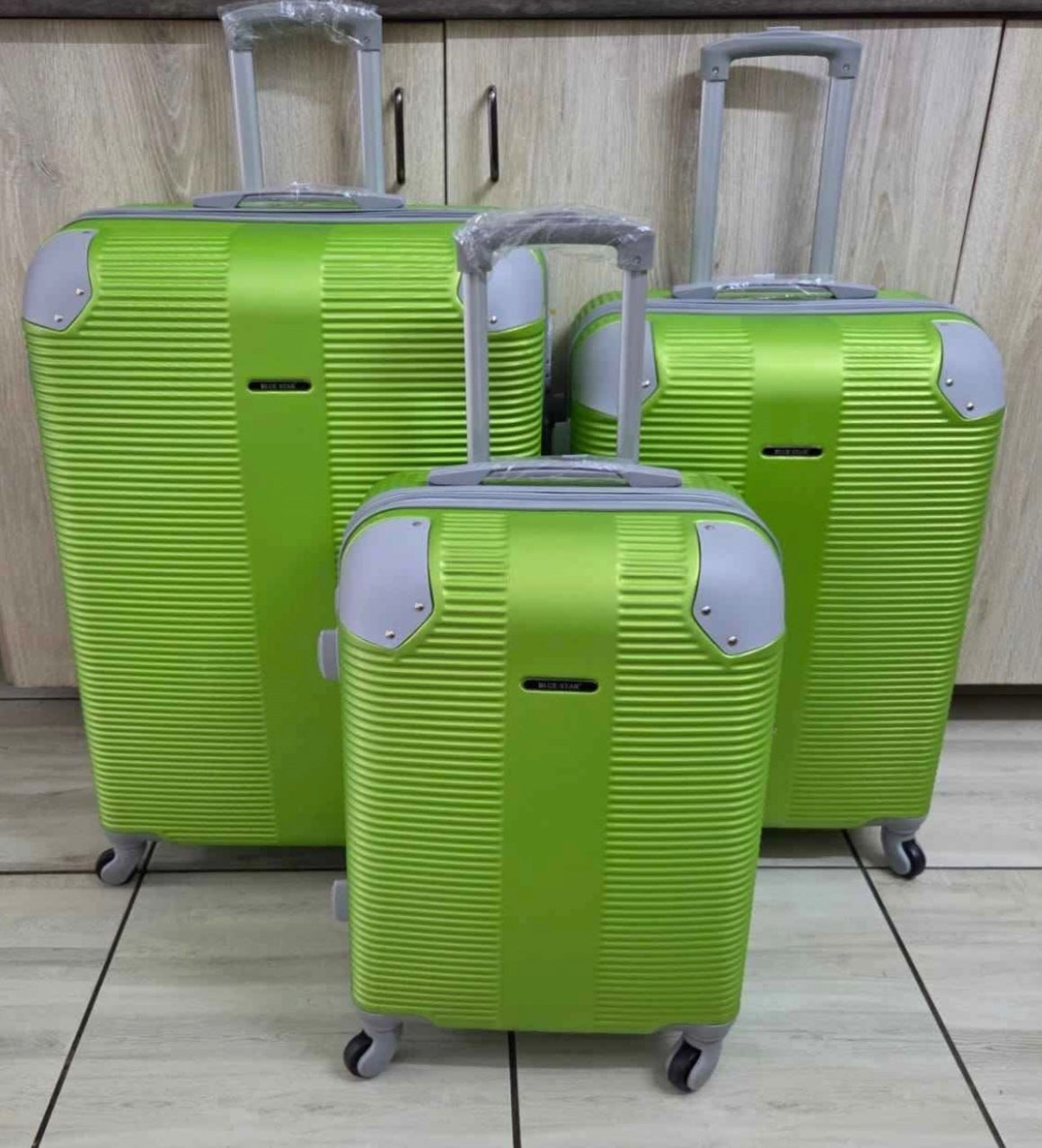 3-Piece ABS Hard-Shell Luggage/Suitcase Set with 360° Spinner Wheels & TSA Lock