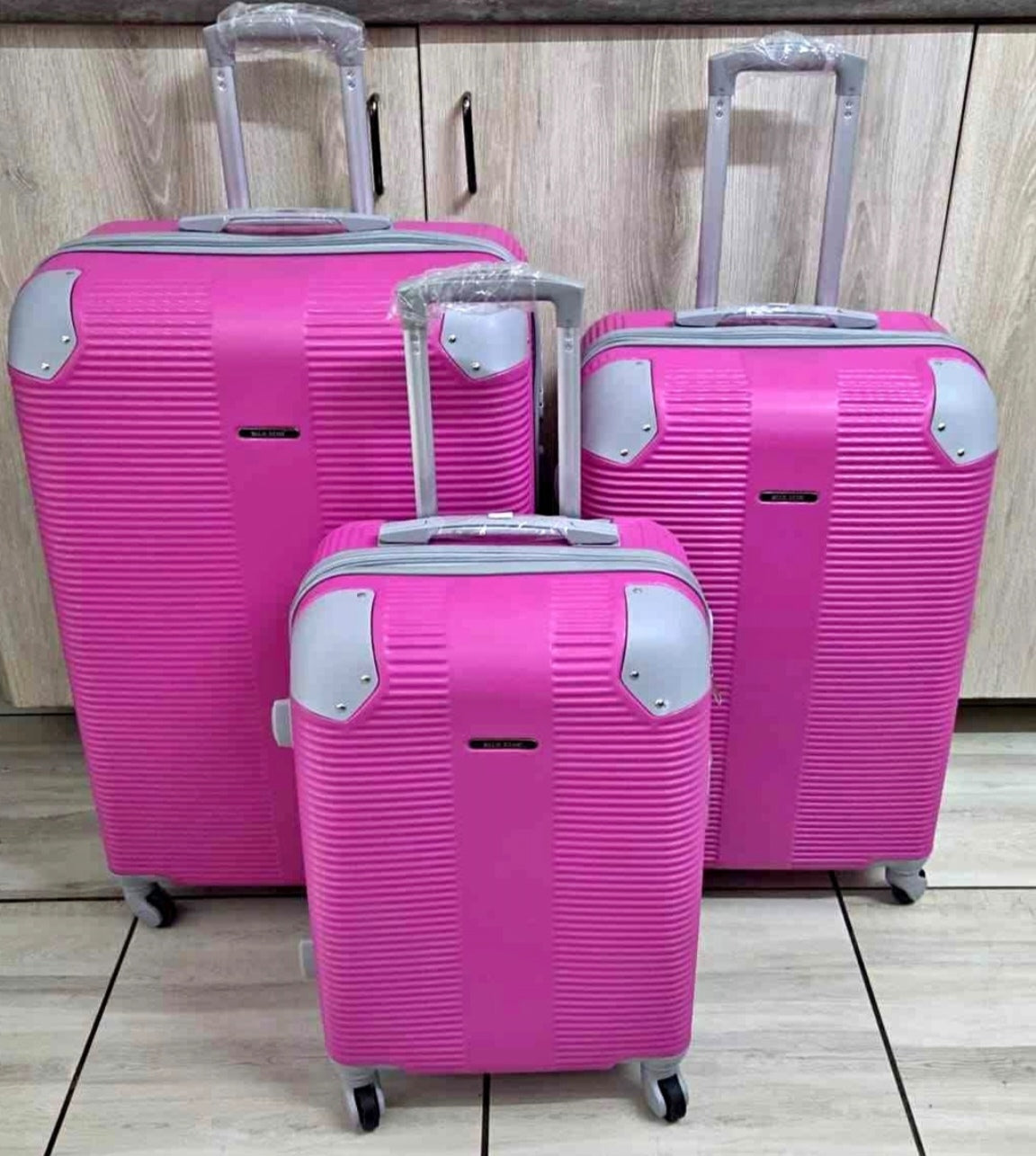 3-Piece ABS Hard-Shell Luggage/Suitcase Set with 360° Spinner Wheels & TSA Lock