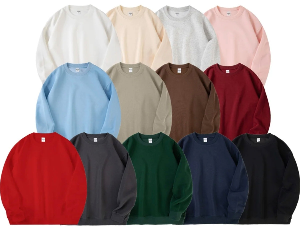 Heavyweight Unisex Sweater, 50% Cotton 50% Polyester Blend | Crewneck Pullover